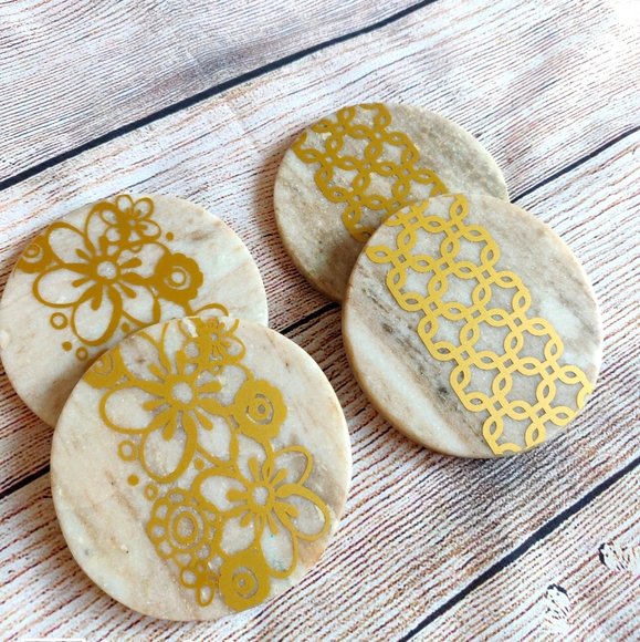 Handcrafted Marble Stone Coasters